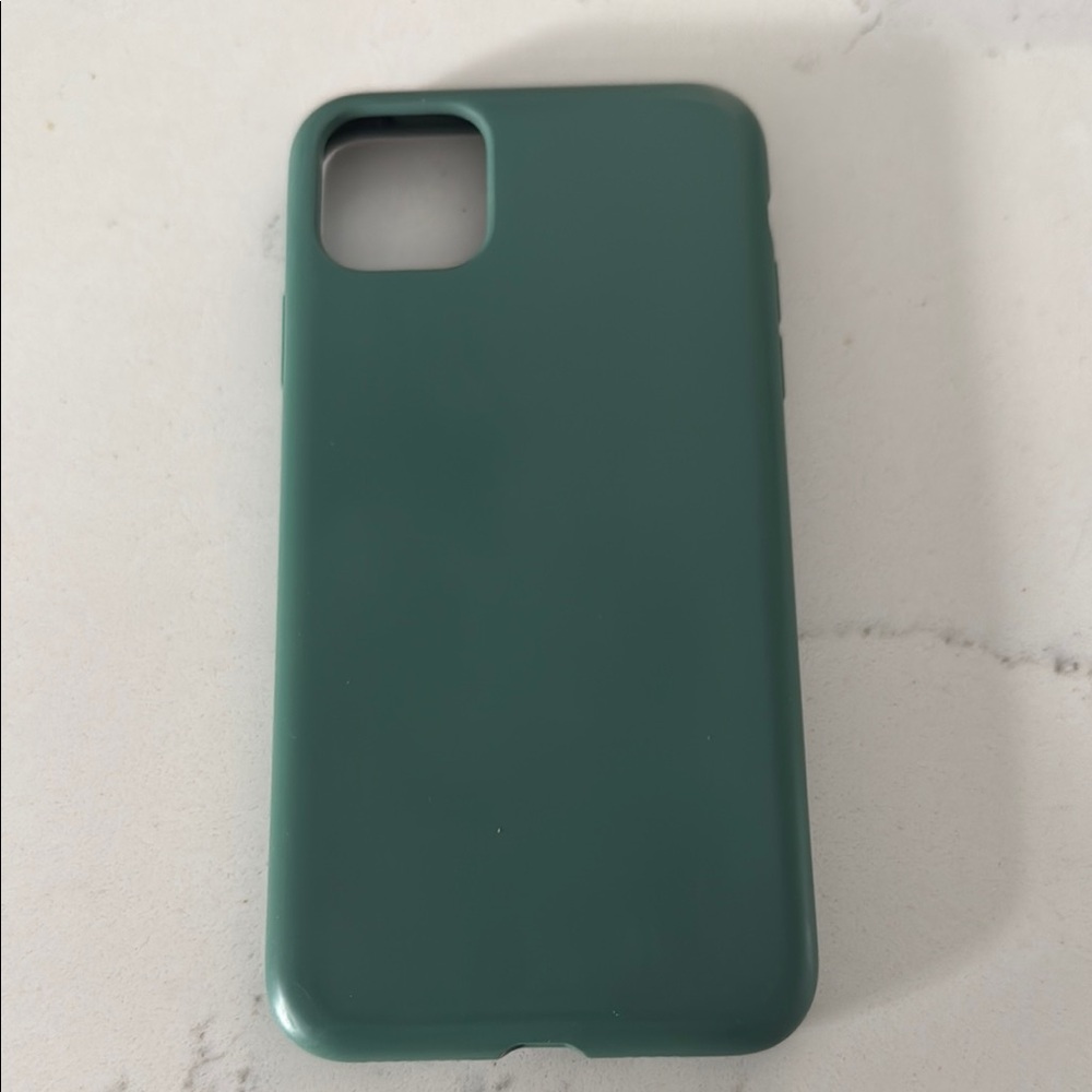 Matte Green Silicone Phone Case for iPhone